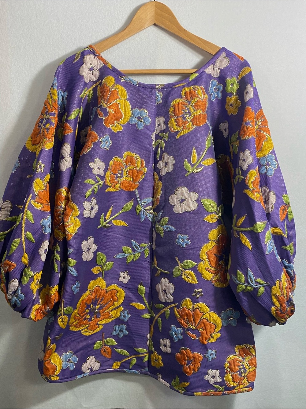Free People Arianne Elmy Slim Fit Good Luck Dress Purple Orange Floral XS NWT - Picture 6 of 14